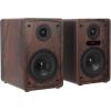 imageRockville Elite5 Bluetooth Bookshelf Speakers  800W 525 Drivers Optical amp USB Inputs Dual Mic Inputs BlackDark Wood