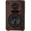 imageRockville Elite5 Bluetooth Bookshelf Speakers  800W 525 Drivers Optical amp USB Inputs Dual Mic Inputs BlackDark Wood