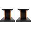 imageRockville ROCKSHELF 64C Bundle 2 65 in 400W Peak  100W RMS Wood Home Theater Bookshelf Speakers 2 RHT8C Desktop Speaker Stands for Home Studio 4Items