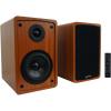 imageRockville ELITE5W V2 800W Home Audio 525 Bluetooth Bookshelf Speakers White Silk Dome Tweeter USBMemory Card Mic Inputs OpticalCoaxialRCA for Music Movies amp KaraokeBrown