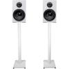 imageRockville Pair RockShelf 68W White 65 Home Bookshelf Speakers w37 Stands
