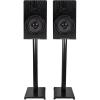 imageRockville RockShelf 64B Bundle Pair RockShelf 64B 65 in 400W Peak100W RMS Per Pair 4 Ohm Bookshelf Speakers 2 RS29B 29 in Steel Speaker Stands Black 4 Items