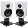 imageRockville RockShelf 64W Bundle 2 65 in 400W Peak  100W RMS White Home Theater Bookshelf Speakers 2 RHT8B Black DesktopBookshelf SpeakerStudio Monitor Stands 4Items