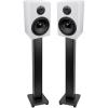 imageRockville RockShelf 64W Bundle 2 65 in 400W Peak  100W RMS White Home Theater Bookshelf Speakers 2 RHTSB 36 in Bookshelf Speaker Stands for Surround Sound Home Theater 4Items