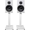 imageRockville RockShelf 64W Bundle 2 65 in White Home Theater Bookshelf Speakers 100W RMS  400W Peak per Pair 2 RS21W 21 in Steel Bookshelf SpeakerStudio Monitor Stands 4Items