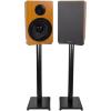 imageRockville RockShelf 68C Classic Wood Bundle Pair 65 50Watt RMS  200Watt Peak Home Bookshelf Speakers 8 Ohm Pair RS29B 29 Steel Speaker Stands 2Items