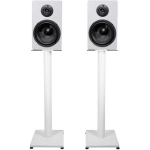 imageRockville Pair RockShelf 68W White 65 Home Bookshelf Speakers w29 Stands