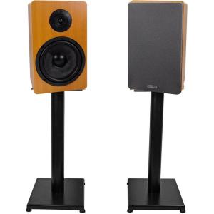 imageRockville ROCKSHELF 64C Bundle 2 65 in 400W Peak  100W RMS Wood Home Theater Bookshelf Speakers 2 RS21B 21 in Steel Speaker Stands for StudioBookshelf Speakers 4Items