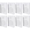 imageRockville RockSlim Pair 525in 2Way WallMount Slim Home Theater Speakers 240Watt Peak80Watt RMS per Pair White 8Piece