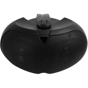 imageRockville D48 Dual 4 8 Ohm Wall Mount Swivel Outdoor Home Patio Speakers Weather Resistant 50W RMS Black for Indoor and Outdoor Audio SystemsBlack