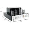 imageRockville BluTube Bundle 70Watt Tube Amplifier Home Theater Stereo Receiver with Bluetooth Pair of RockSlim White 525in 240Watt Slim Wall Mount Speakers for Living Room amp Bedroom 2Items