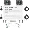 imageRockville Cube Black 30W RMS 35 in Home Theater Wall Speakers 8 Ohm 360Degree Swivel Brackets True 2Way Audio Compact Design for Home Theater and Surround Sound 8Piece