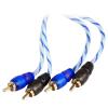 imageRockville RTR172 17 ft 2 Channel Twisted Pair RCA Cables Split Pin 100 Copper for Car Amplifier and Home Audio Connections 2Piece