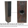 imageRockville RockTower 64C Passive Tower Speaker 4 Ohm Classic HighFidelity Sound Detachable Grille 3Way 65 500W MDF Perfect for Home AudioDark Wood