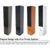 imageRockville RockTower 64C Passive Tower Speaker 4 Ohm Classic HighFidelity Sound Detachable Grille 3Way 65 500W MDF Perfect for Home AudioDark Wood