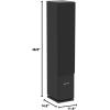 imageRockville RockTower 68C Passive Tower Speaker 8 Ohm Classic Wood Grain 500W Peak 3Way Dual 65 MDF Cabinet Detachable Grille for Home AudioBlack