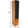 imageRockville RockTower 68C Passive Tower Speaker 8 Ohm Classic Wood Grain 500W Peak 3Way Dual 65 MDF Cabinet Detachable Grille for Home AudioClassic Wood