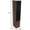 imageRockville RockTower 68C Passive Tower Speaker 8 Ohm Classic Wood Grain 500W Peak 3Way Dual 65 MDF Cabinet Detachable Grille for Home AudioDark Wood