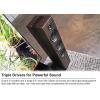 imageRockville RockTower 68C Passive Tower Speaker 8 Ohm Classic Wood Grain 500W Peak 3Way Dual 65 MDF Cabinet Detachable Grille for Home AudioDark Wood