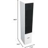 imageRockville RockTower 68C Passive Tower Speaker 8 Ohm Classic Wood Grain 500W Peak 3Way Dual 65 MDF Cabinet Detachable Grille for Home AudioWhite