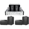imageRockville BluTube Bundle 70Watt Tube Amplifier Home Theater Stereo Receiver with Bluetooth 4 HP4S8 BK Black 4 in Indoor Outdoor 8 Ohm Wall Speakers 5Items