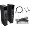 imageRockville Bluetooth Home TheaterKaraoke Machine System wWireless MicsSubs