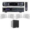 imageRockville Bundle RPA60BT V2 1000W 2ch Bluetooth Amplifier Mixer Bundle with 2x21 Band Rack Mount Equalizer 2 Pair 525 Home Theater Speakers amp Rock Shaker 8 Home Theater Subwoofer 5 Items