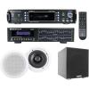 imageRockville Bundle RPA60BT V2 1000W 2ch Bluetooth Amplifier Mixer Bundle with 2x21 Band Rack Mount Equalizer Pair 65 500W 8Ohm InCeiling Speakers amp Rock Shaker 8 Home Theater Subwoofer 4 items