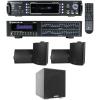 imageRockville Bundle RPA60BT V2 1000W 2ch Bluetooth Amplifier Mixer Bundle with 2x21 band Rack Mount Equalizer 4 525 Black Wall Mount Home Speakers amp Rock Shaker 8 Home Theater Subwoofer 5 items