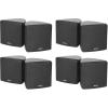 imageRockville Cube Black 30W RMS 35 in Home Theater Wall Speakers 8 Ohm 360Degree Swivel Brackets True 2Way Audio Compact Design for Home Theater and Surround Sound 8Piece