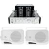 imageRockville HP4S8 Bundle Pair of 4in OutdoorIndoor Swivel Home Theater Speakers BluTube 70Watt Tube Amplifier Stereo Receiver with Bluetooth 2Items