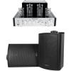 imageRockville HP5S8 BK Bundle Pair of 525in OutdoorIndoor Swivel Home Theater Speakers in Black BluTube 70Watt Tube Amplifier Stereo Receiver with Bluetooth 2Items