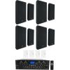 imageRockville RPA40BT Bundle 1000W 4Zone Bluetooth Home Stereo Amplifier 4 Pairs 525in 240W Peak80W RMS Wall Mount Slim Speakers 4 VOL850 50W Stereo Volume Controllers 9Items