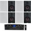 imageRockville RPA40BT Bundle 4Zone 1000W Peak250W RMS Home Stereo Bluetooth Amplifier Receiver 4 Pair WA658 65 inWall 480W Peak120W RMS Speakers 5Items
