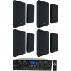 imageRockville RPA40BT Bundle 4Zone 1000Watt Peak Bluetooth Home Stereo Amplifier Receiver 4 Pairs RockSlim 525in 240Watt Peak80Watt RMSPer Pair Slim Wall Speakers  Black 5Items