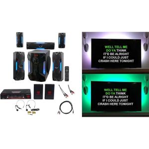 imageAudiosavings Bundle Rockville HTS56 Home Theater System8 Subwoofer Bundle with Rockville RWM1203VH Dual Handheld Microphone System2 CablesMonitor 5 Items