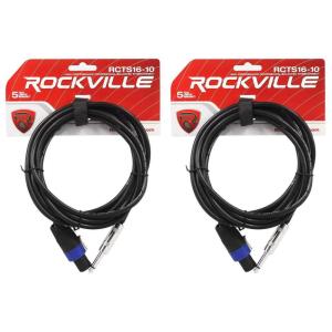 imageRockville 2 RCTS1610 10 16 AWG 14 TS to Speakon Speaker Cable 100 Copper