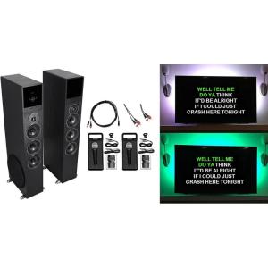 imageRockville Bluetooth Home TheaterKaraoke Machine System LEDSSubwoofersMics