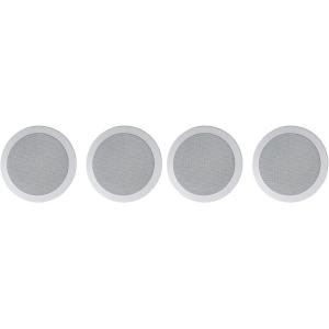 imageRockville HC5516 Bundle 2 525 in 300Watt White 2Way inCeiling Home Theater Speakers 16 Ohm Polypropylene Cone Rubber Surround Mylar Dome Tweeter Flush Mount Grills 4Piece