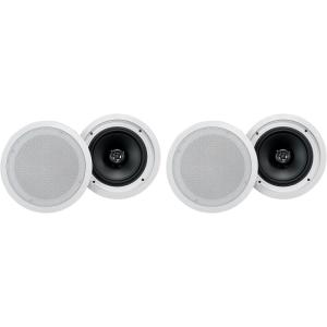 imageRockville HC8516 White 8 in 700Watt Peak120Watt RMS inCeiling Home Theater Speakers 16 Ohm Design for Distributed Audio and Surround Sound Installations 4 Piece