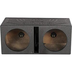 imageRockville RQB10V Dual 10 Vented Subwoofer Enclosure Bed Liner Finish 34 MDF Spring Loaded Terminals 10 cu ft Air Space per Sub for Car Audio Systems