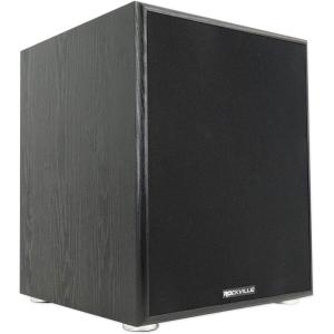 imageRockville Rock Shaker 12 800W Powered Home Theater Subwoofer Deep Bass Adjustable Crossover Compact Design for Home Audio EnthusiastsBlack
