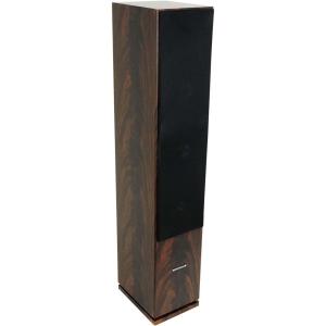 imageRockville RockTower 64C Passive Tower Speaker 4 Ohm Classic HighFidelity Sound Detachable Grille 3Way 65 500W MDF Perfect for Home AudioDark Wood