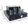 imageRockville 1 BluTube LED 70w Bluetooth Tube AmplifierHome Stereo Receiver in Black Bundle with 2 HC55 Black 525 300 Watt inCeiling Home Theater Speakers 8 Ohm 3 Items