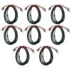 imageRockville BN10 10 ft 14 AWG Banana to Banana Braided Pro Audio Cable Oxygen Free Copper Conductors Soft Touch Jacket Corrosion Resistant Connectors for Home Theater Systems 8Piece