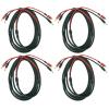 imageRockville BN10 10ft 14 AWG Banana to Banana Cable 100 OFC Copper Braided Jacket HighFidelity Audio Durable Build for Home Audio and Professional Sound Systems 4 Piece
