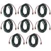 imageRockville BN30 14 AWG 100 OFC Copper Banana to Banana Cable 30ft Braided Design Low Signal Loss for Home Audio and Pro Sound Systems 8Piece
