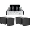 imageRockville BluTube Bundle Home Theater Stereo Tube Amplifier Receiver with Bluetooth 2 Cube 35 in Black Wall Speaker Pairs with Swivel Brackets 3Items