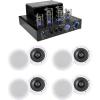 imageRockville Bundle 1 BluTube LED 70w Bluetooth Tube AmplifierHome Stereo Receiver in Black Bundle with 4 HC65516 65 500 Watt inCeiling Home Theater Speakers 5 Items