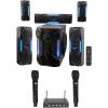 imageRockville HTS56 Bundle 1000Watt 51 Channel Bluetooth Home Theater Audio System 8 Subwoofer RKI60 Dual UHF 8Channel Wireless Microphone Karaoke Interface and Mixer 2Items